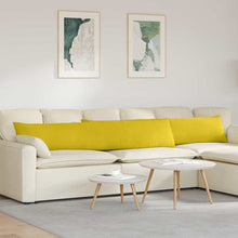 Sofa Kussens 2 pcs Geel 200 x 40 cm Katoen Stof