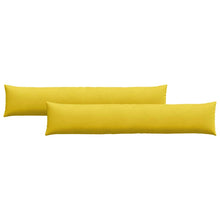 Sofa Kussens 2 pcs Geel 200 x 40 cm Katoen Stof