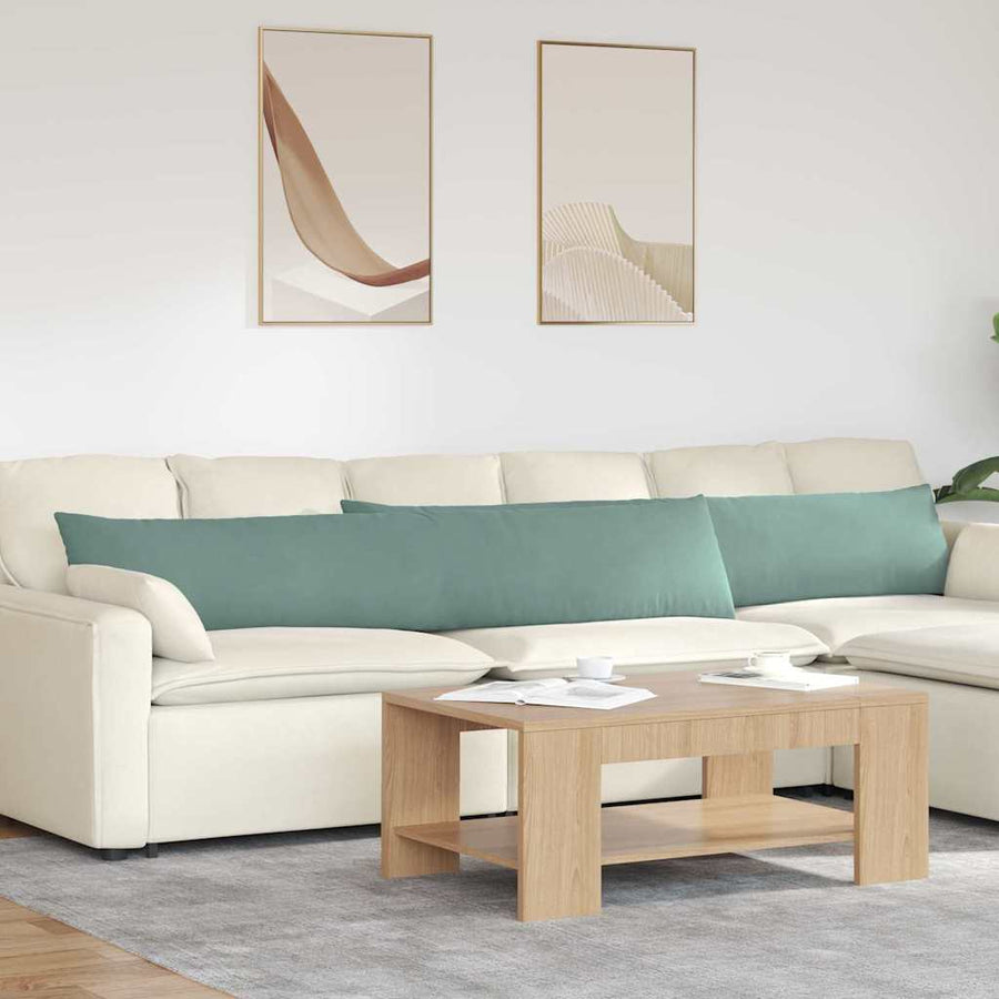 Sofa Kussens 2 pcs Zeegroen 200 x 40 cm Katoen Stof