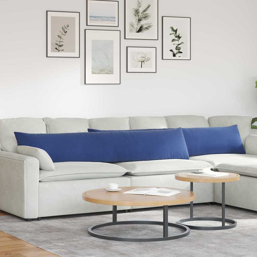 Sofa Kussens 2 pcs Politieblauw 200 x 40 cm Katoen Stof
