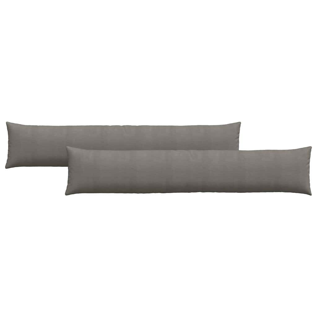 Sofa Kussens 2 pcs Lichtgrijs 200 x 40 cm Katoen Stof