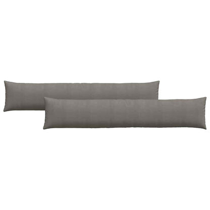 Sofa Kussens 2 pcs Lichtgrijs 200 x 40 cm Katoen Stof