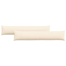 Sofa Kussens 2 pcs Crème 200 x 40 cm Katoen Stof