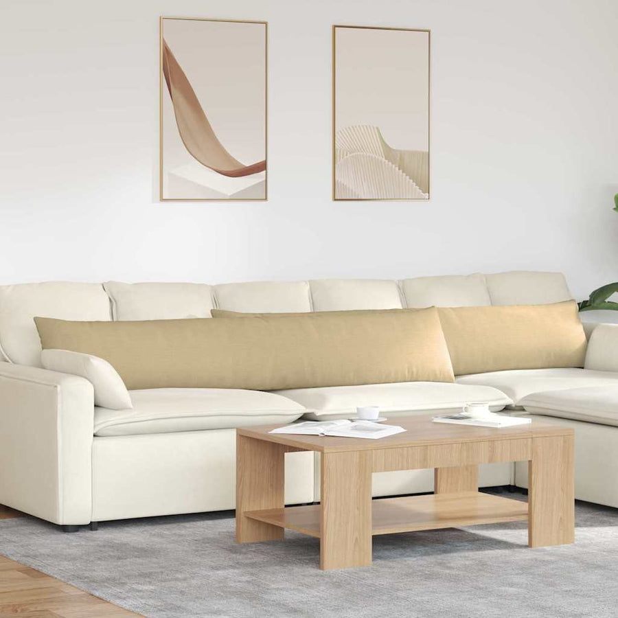 Sofa Kussens 2 pcs Grijs groen 200 x 40 cm Katoen Stof