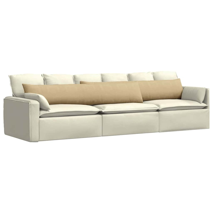 Sofa Kussens 2 pcs Grijs groen 200 x 40 cm Katoen Stof