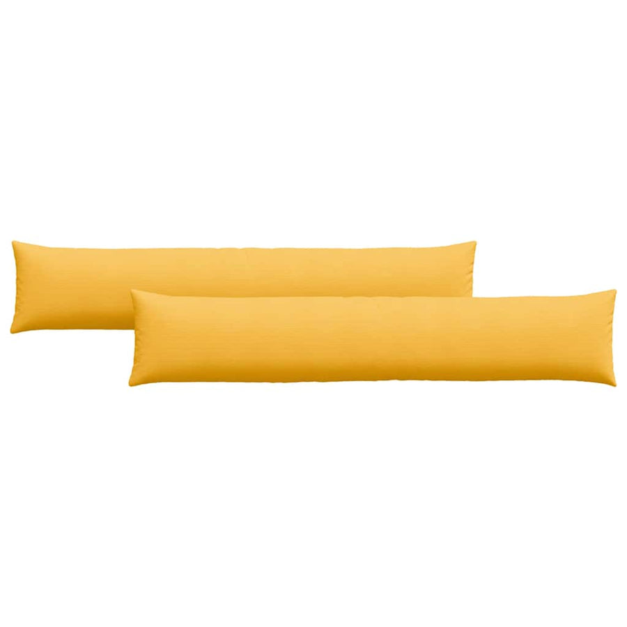 Sofa Kussens 2 pcs Lichtgeel 200 x 40 cm Katoen Stof
