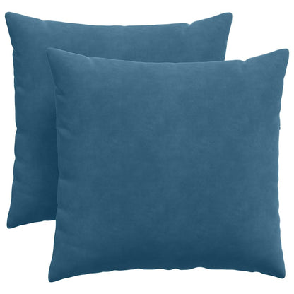 Sofa Kussens 2 pcs Blauw 45 x 45 cm Katoen Stof