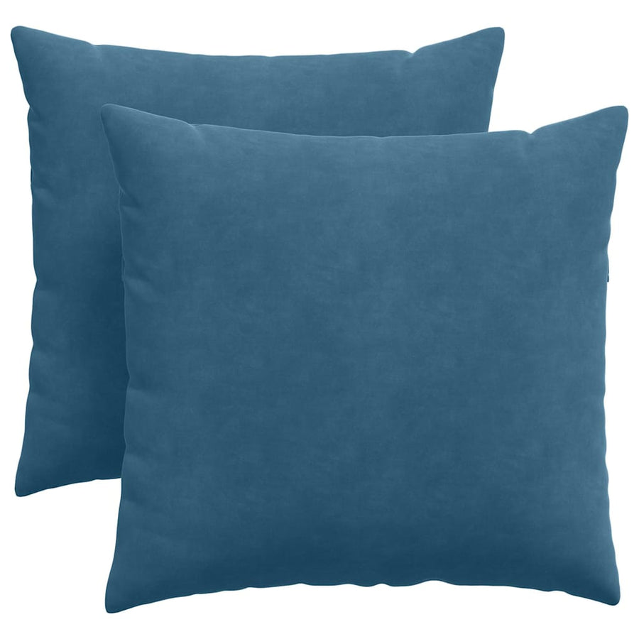 Sofa Kussens 2 pcs Blauw 45 x 45 cm Katoen Stof