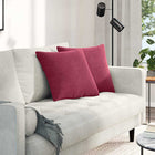 Sofa Cushions 2 pcs Wine red 45 x 45 cm Corduroy