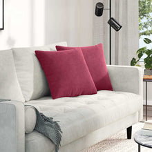Sofa Kussens 2 pcs Wijnrood 45 x 45 cm Katoen Stof