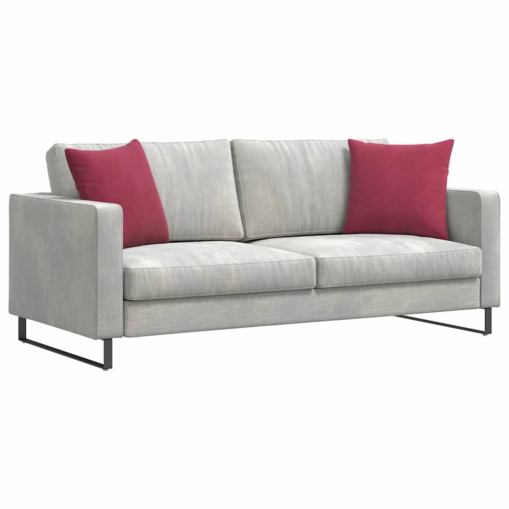 Sofa Kussens 2 pcs Wijnrood 45 x 45 cm Katoen Stof
