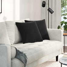 Sofa Kussens 2 pcs Zwart 45 x 45 cm Katoen Stof