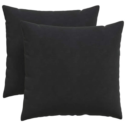 Sofa Kussens 2 pcs Zwart 45 x 45 cm Katoen Stof