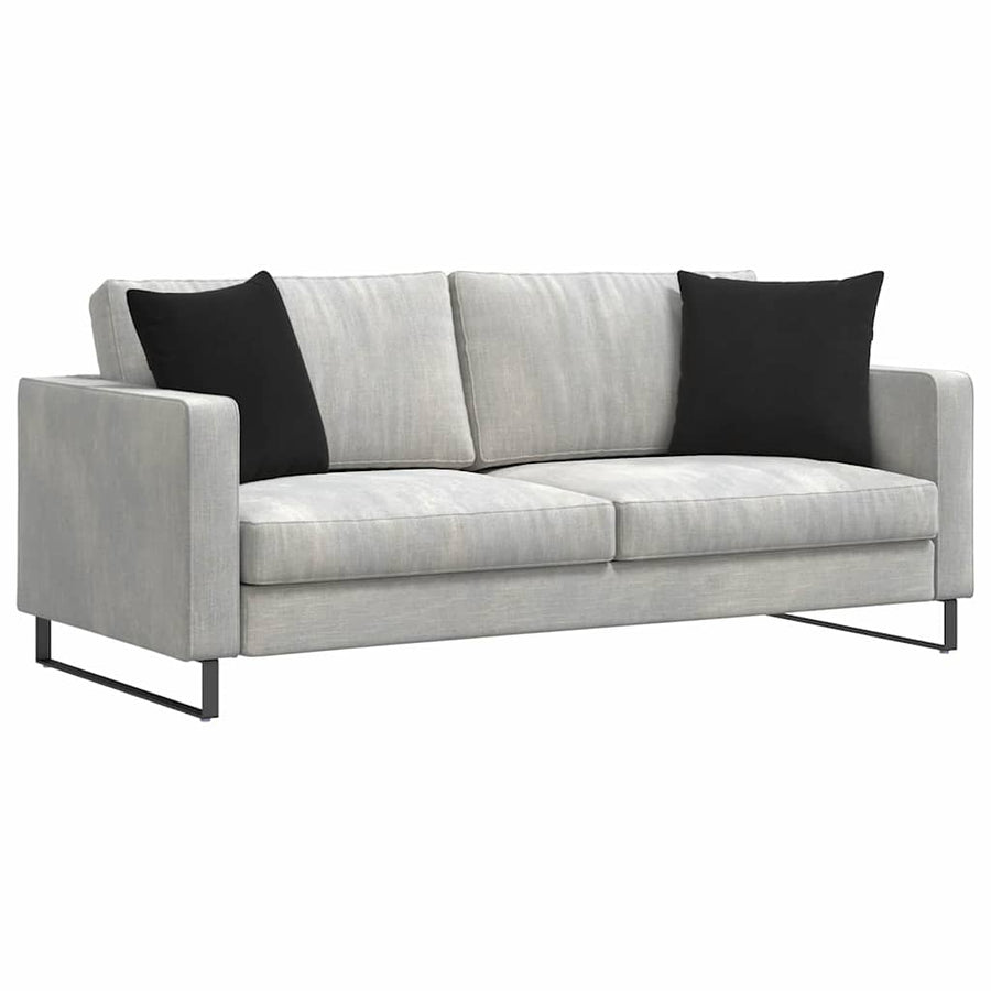 Sofa Kussens 2 pcs Zwart 45 x 45 cm Katoen Stof