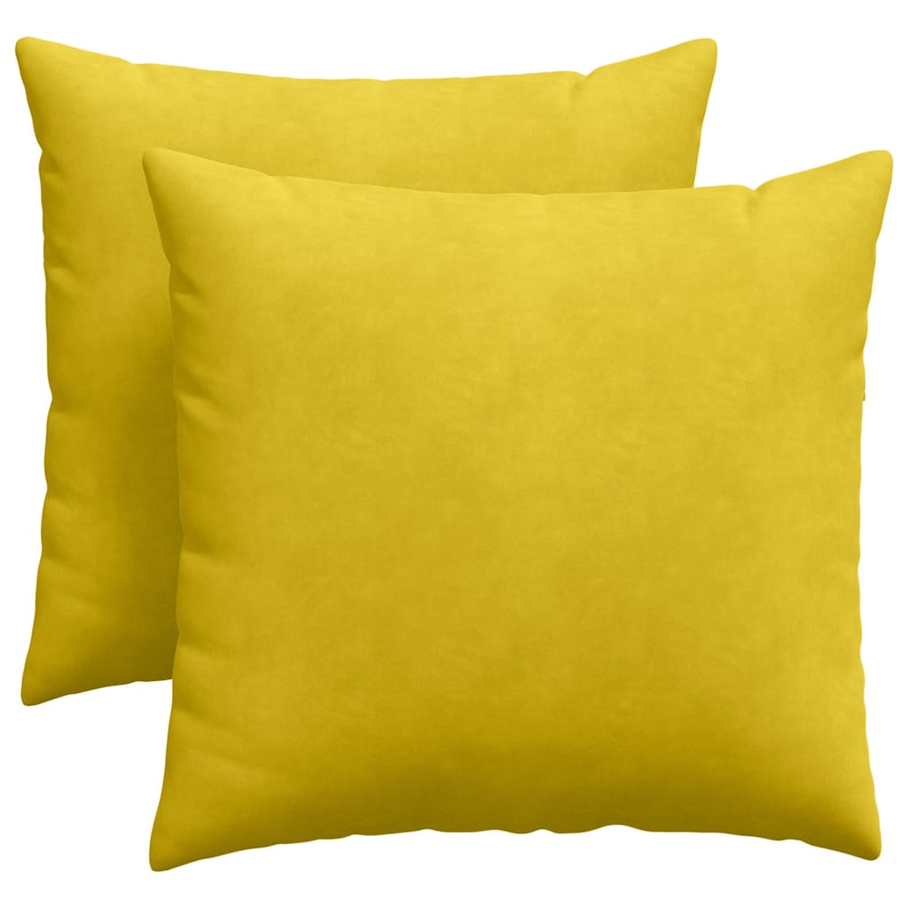 Sofa Kussens 2 pcs Geel 45 x 45 cm Katoen Stof