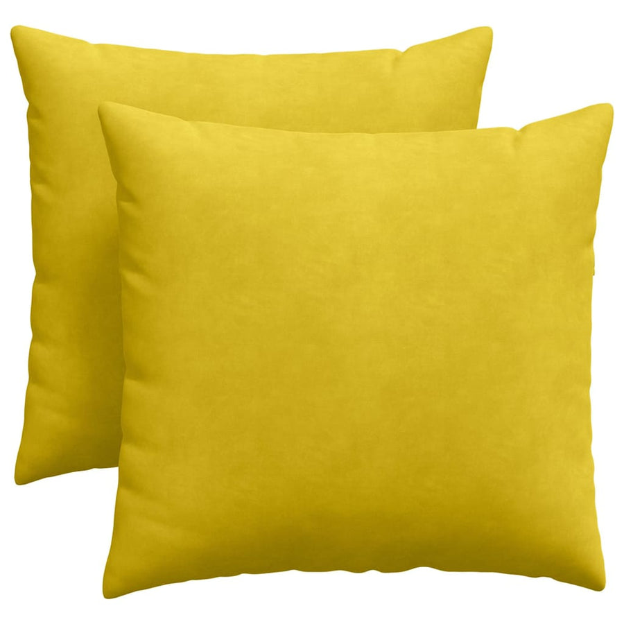 Sofa Kussens 2 pcs Geel 45 x 45 cm Katoen Stof