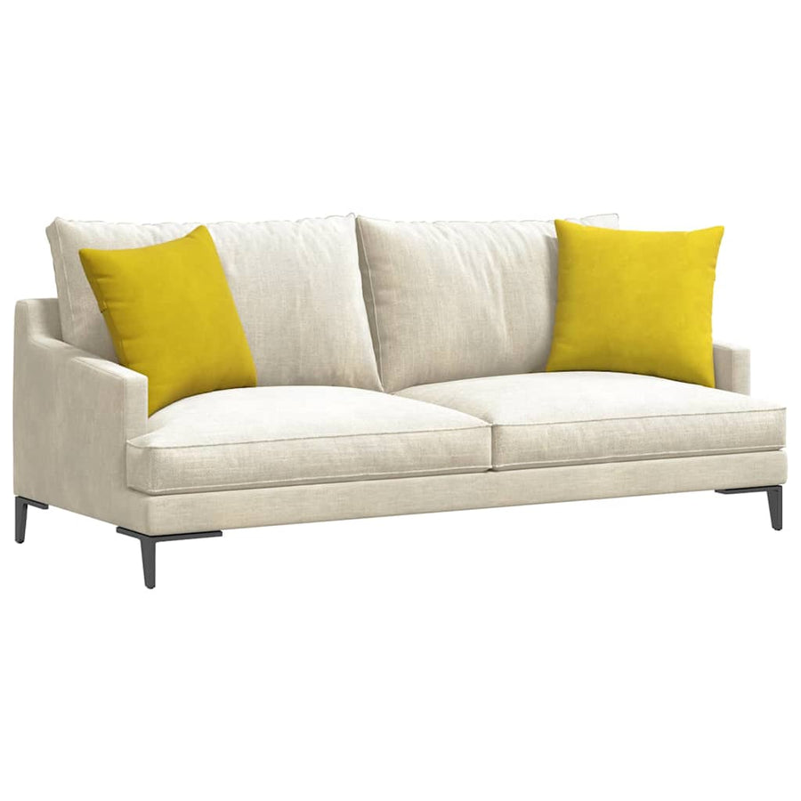Sofa Kussens 2 pcs Geel 45 x 45 cm Katoen Stof