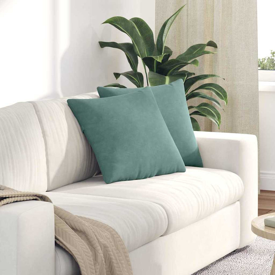Sofa Kussens 2 pcs Zeegroen 45 x 45 cm Katoen Stof