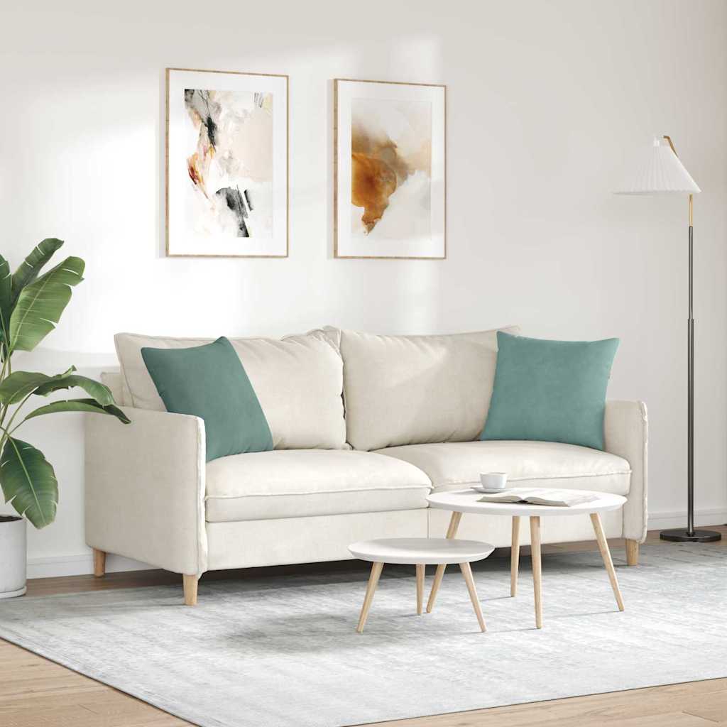 Sofa Kussens 2 pcs Zeegroen 45 x 45 cm Katoen Stof
