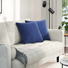 Sofa Cushions 2 pcs Police Blue 45 x 45 cm Corduroy