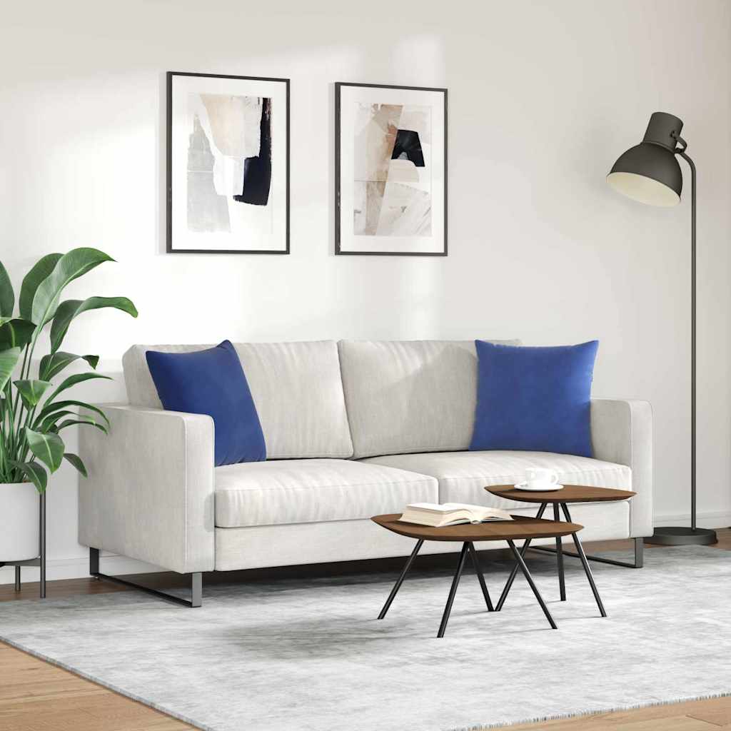 Sofa Kussens 2 pcs Politieblauw 45 x 45 cm Katoen Stof