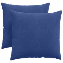 Sofa Kussens 2 pcs Politieblauw 45 x 45 cm Katoen Stof