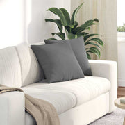Sofa Kussens 2 stuks Donkergrijs 45 x 45 cm Stof