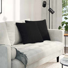 Sofa Cushions 2 pieces Black 45 x 45 cm Fabric