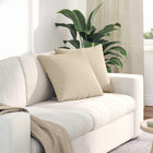 Sofa Cushions 2 pcs Cream 45 x 45 cm Fabric