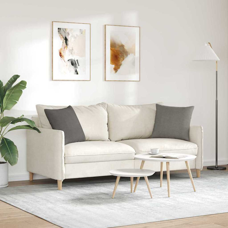 Sofa Kussens 2 pcs Lichtgrijs 45 x 45 cm Katoen Stof