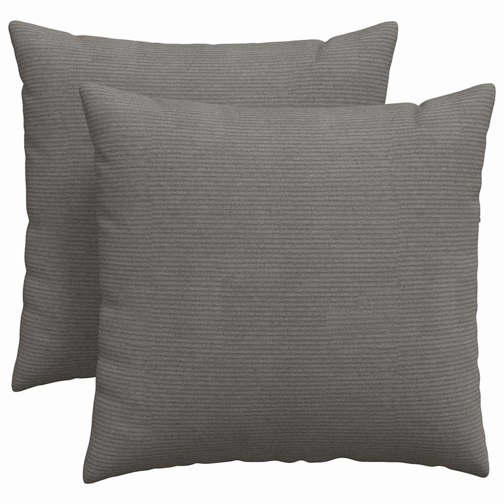 Sofa Kussens 2 pcs Lichtgrijs 45 x 45 cm Katoen Stof