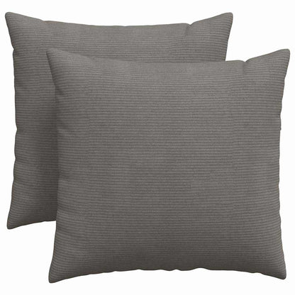 Sofa Kussens 2 pcs Lichtgrijs 45 x 45 cm Katoen Stof