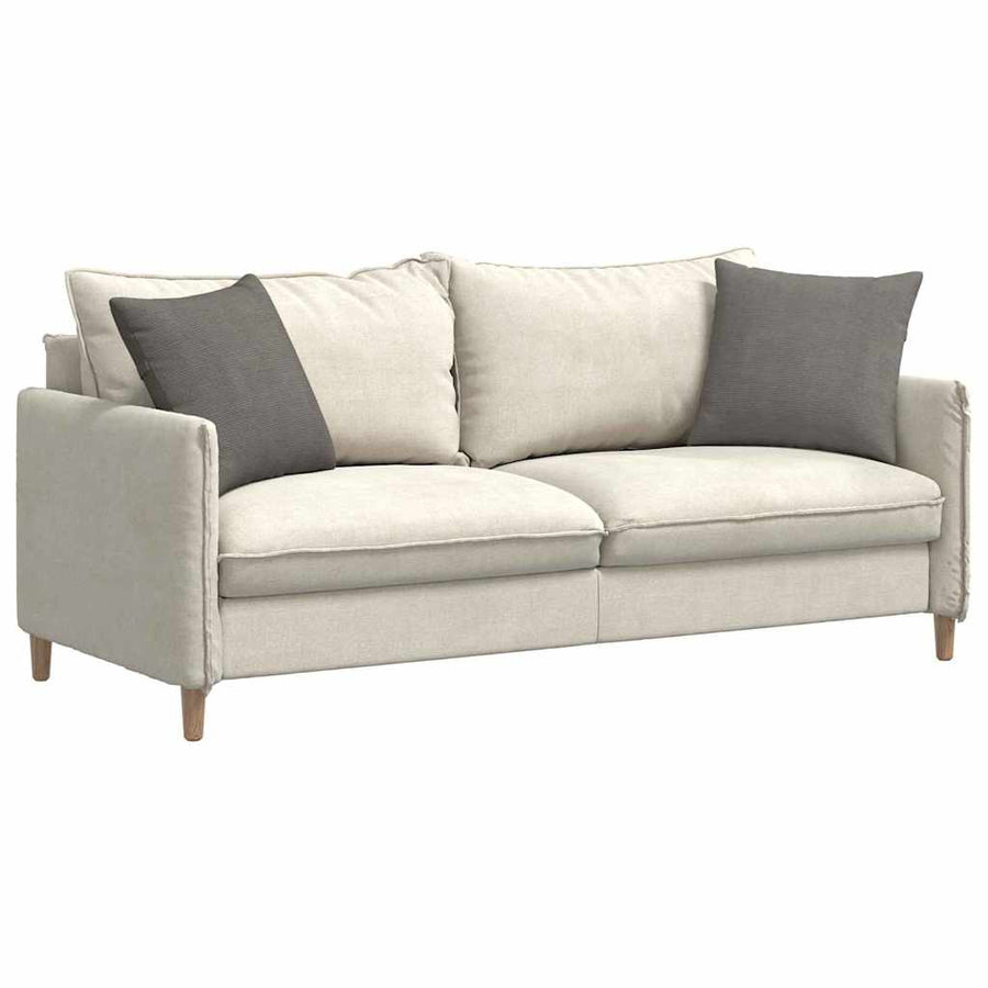 Sofa Kussens 2 pcs Lichtgrijs 45 x 45 cm Katoen Stof