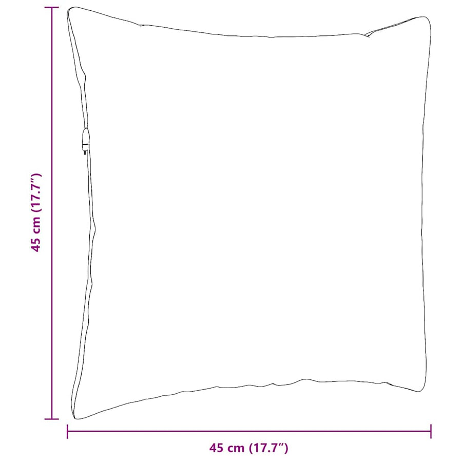 Sofa Kussens 2 pcs Lichtgrijs 45 x 45 cm Katoen Stof