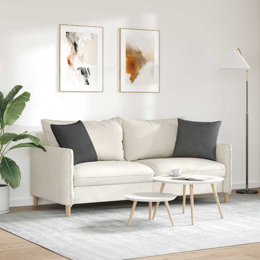 Sofa Kussens 2 pcs Donkergrijs 45 x 45 cm Katoen Stof