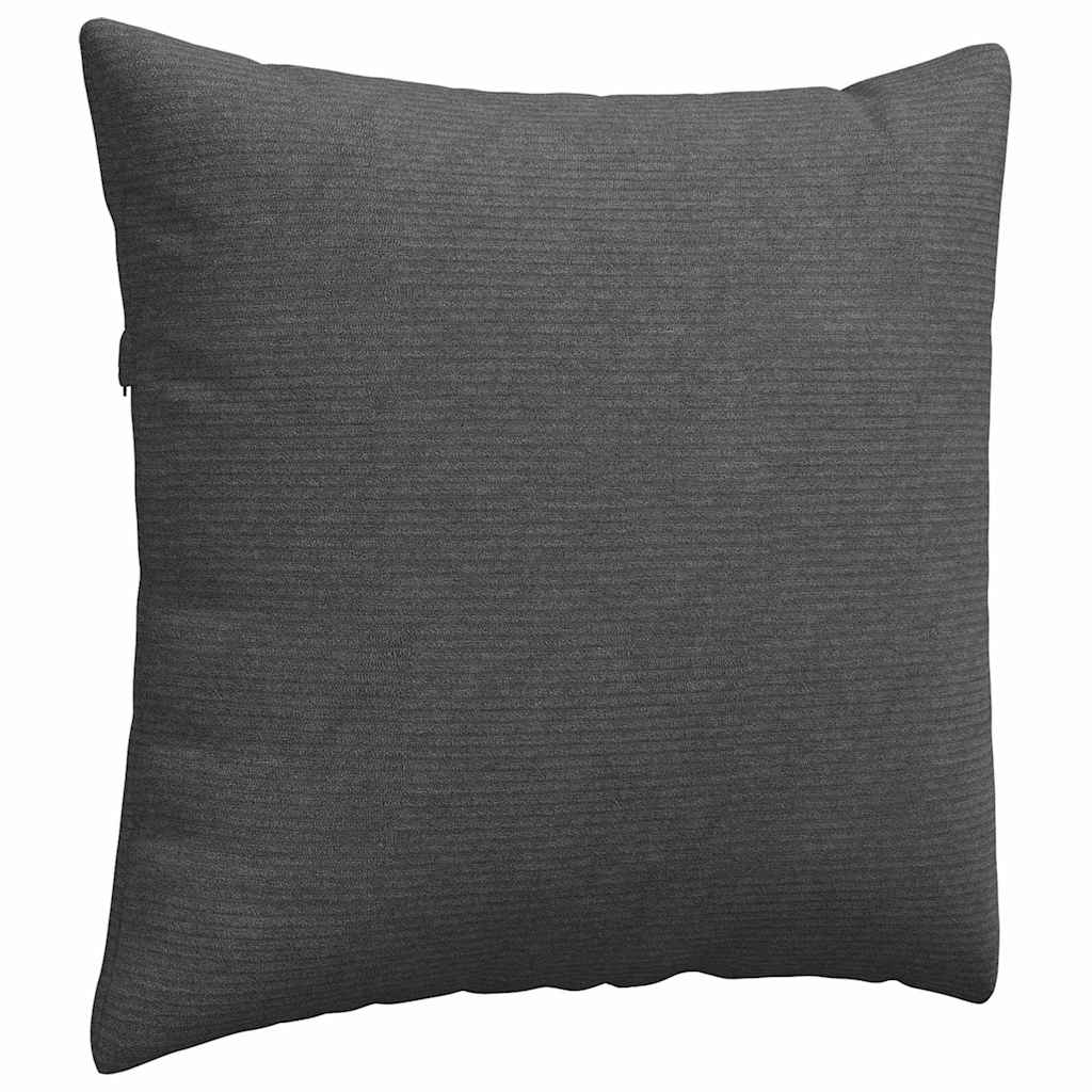 Sofa Kussens 2 pcs Donkergrijs 45 x 45 cm Katoen Stof