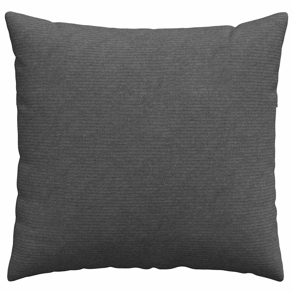Sofa Kussens 2 pcs Donkergrijs 45 x 45 cm Katoen Stof
