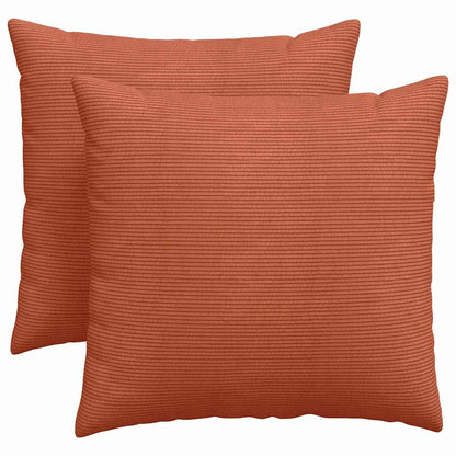 Sofa Kussens 2 pcs Rood-oranje 45 x 45 cm Katoen Stof