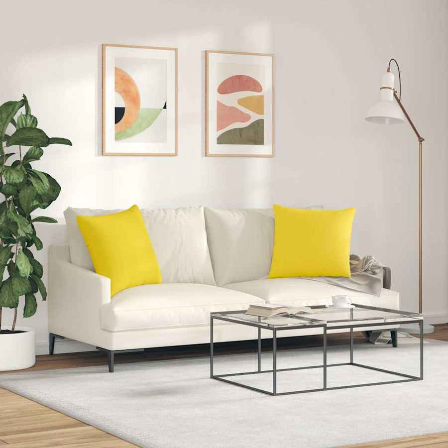 Sofa Kussens Lichtgeel Stof