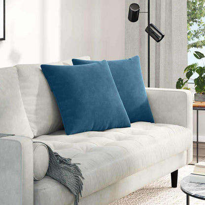 Sofa Kussens 2 pcs Blauw 50 x 50 cm Katoen Stof