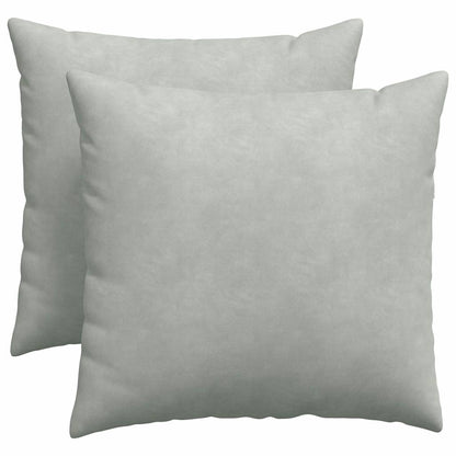 Sofa Kussens 2 pcs Lichtgrijs 50 x 50 cm Katoen Stof