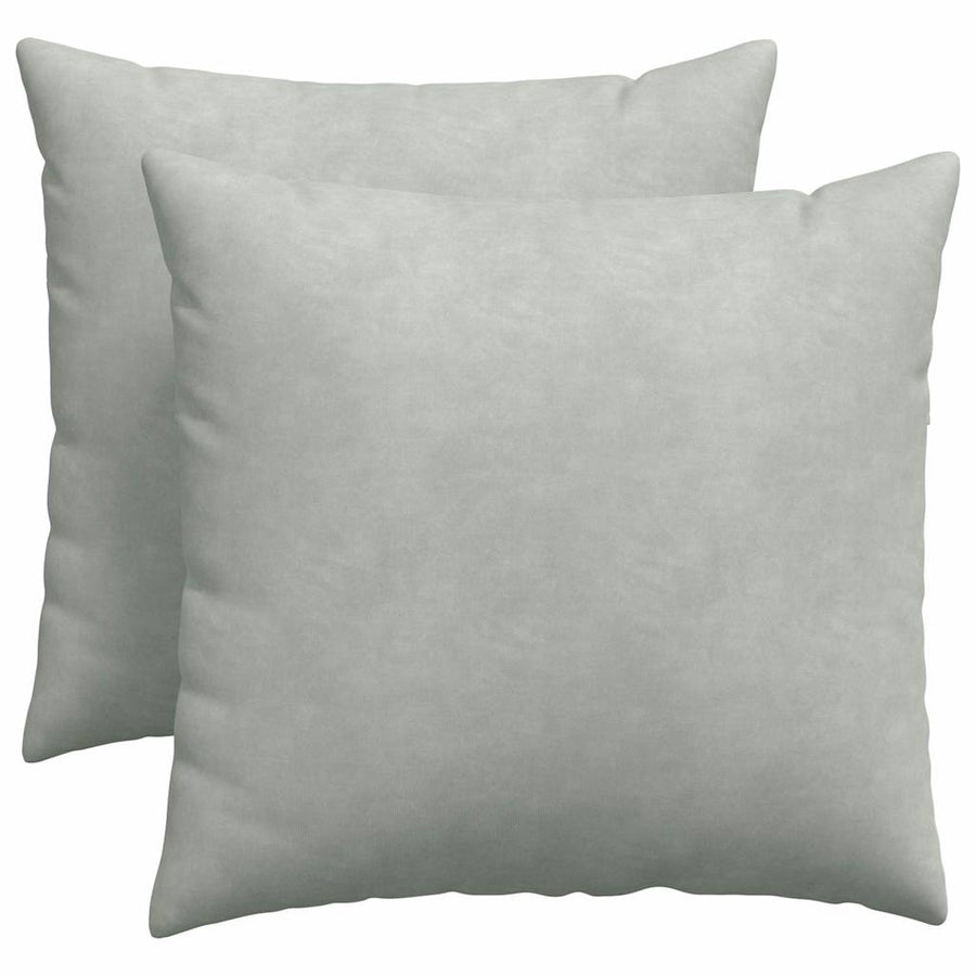 Sofa Kussens 2 pcs Lichtgrijs 50 x 50 cm Katoen Stof