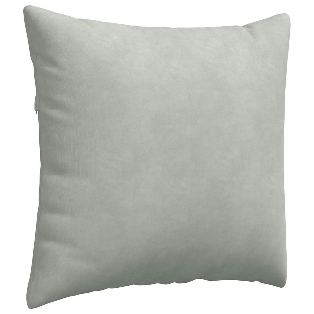 Sofa Kussens 2 pcs Lichtgrijs 50 x 50 cm Katoen Stof