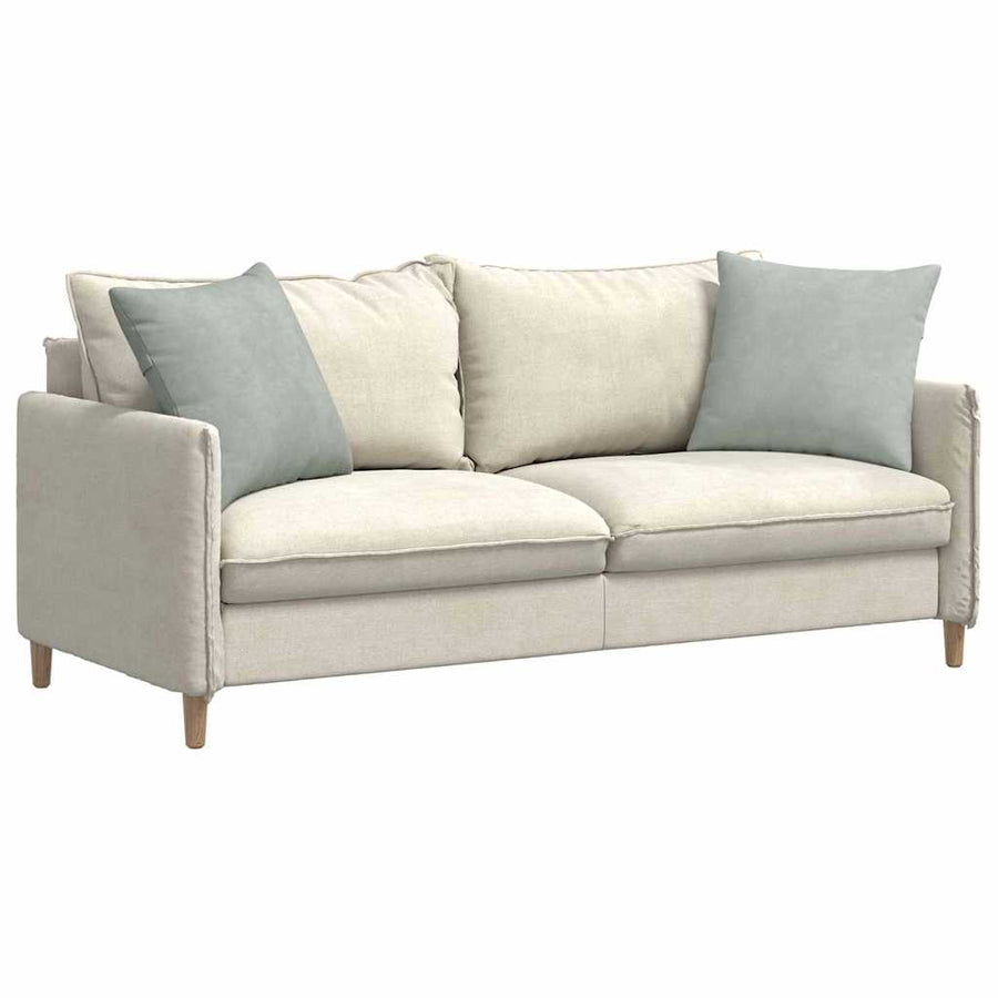 Sofa Kussens 2 pcs Lichtgrijs 50 x 50 cm Katoen Stof
