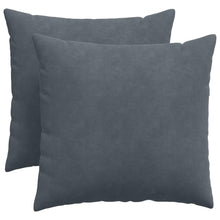 Sofa Kussens 2 pcs Donkergrijs 50 x 50 cm Katoen Stof
