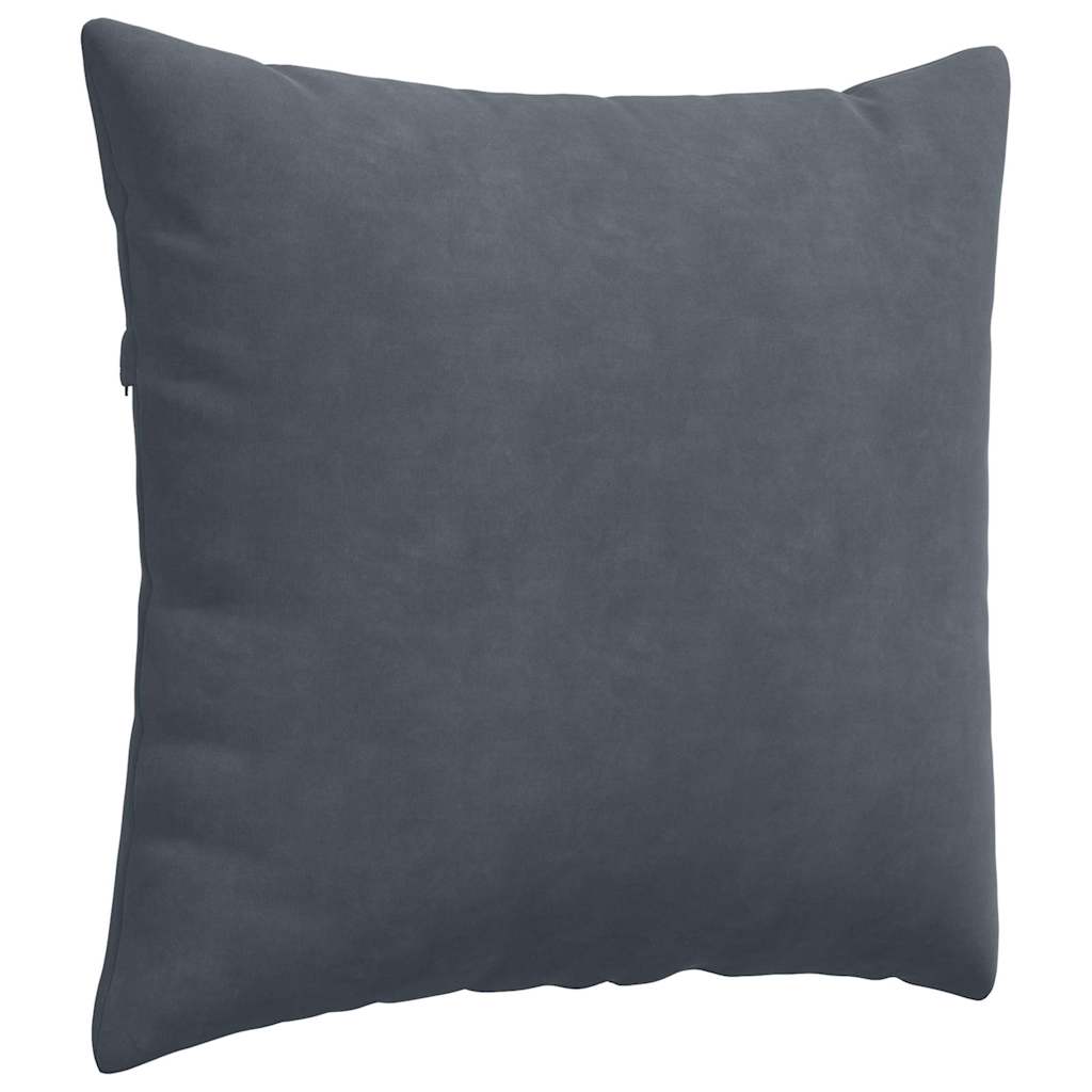 Sofa Kussens 2 pcs Donkergrijs 50 x 50 cm Katoen Stof
