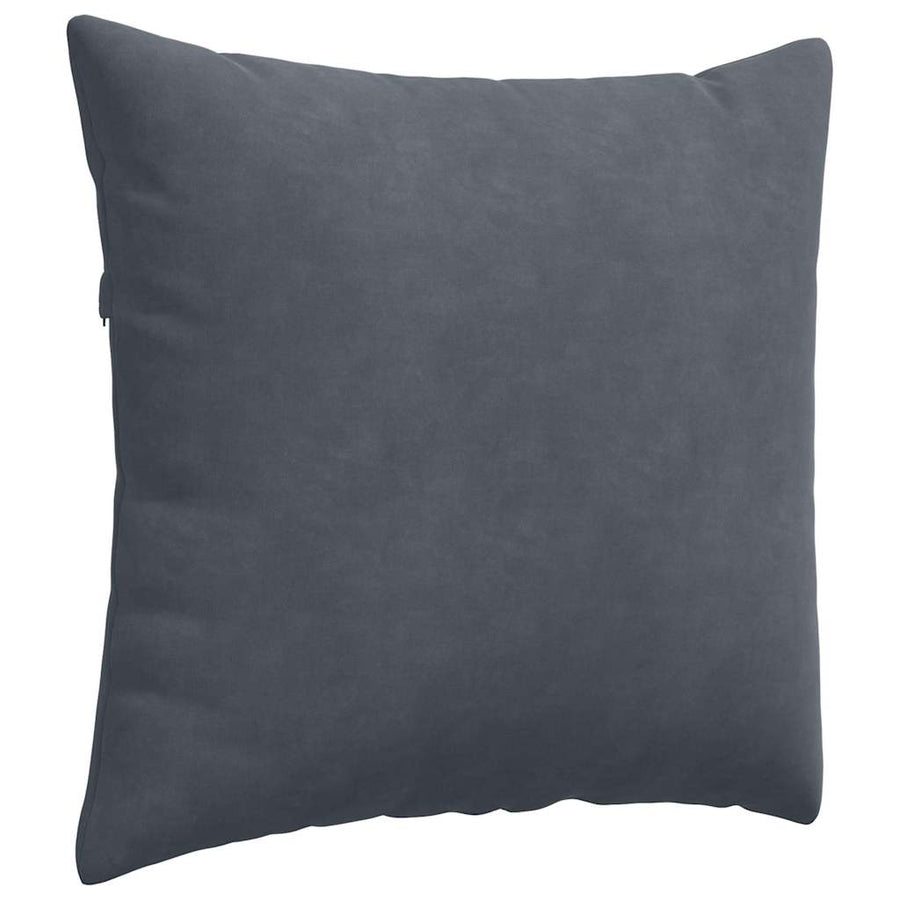Sofa Kussens 2 pcs Donkergrijs 50 x 50 cm Katoen Stof