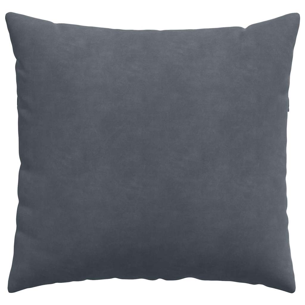 Sofa Kussens 2 pcs Donkergrijs 50 x 50 cm Katoen Stof