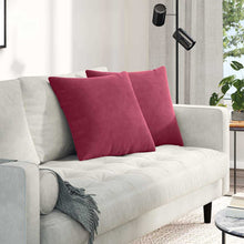 Sofa Kussens 2 pcs Wijnrood 50 x 50 cm Katoen Stof