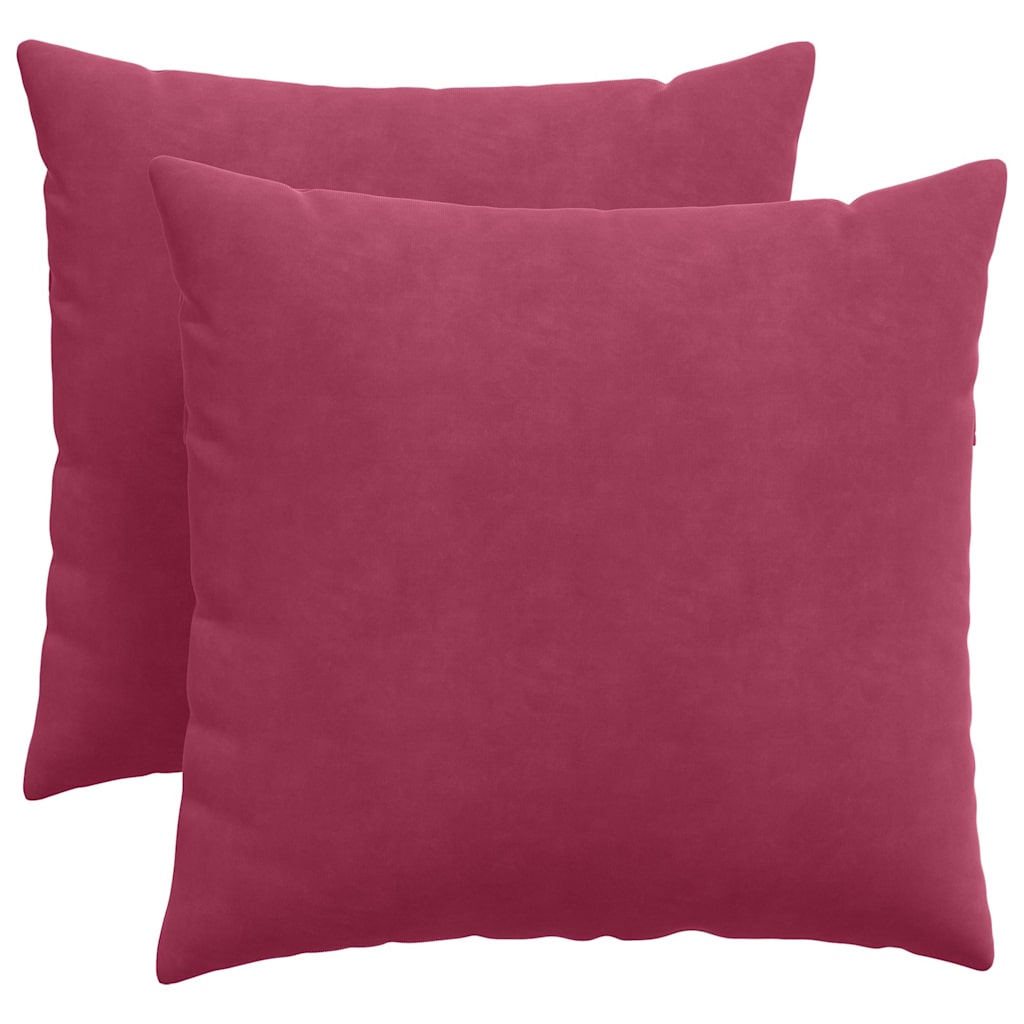 Sofa Kussens 2 pcs Wijnrood 50 x 50 cm Katoen Stof